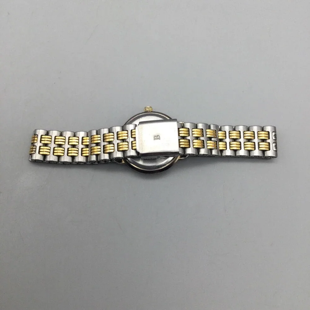 Bulova Womens Watch 22mm Silver Two Tone Stainless Bracelet New Battery 6.25